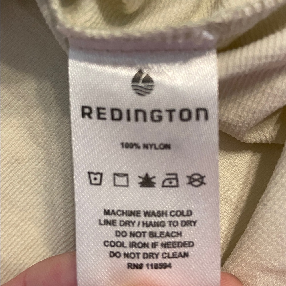 Redington Beige Short Sleeve Shirt size L brand new length 32” pit to pit 44” - Picture 8 of 8